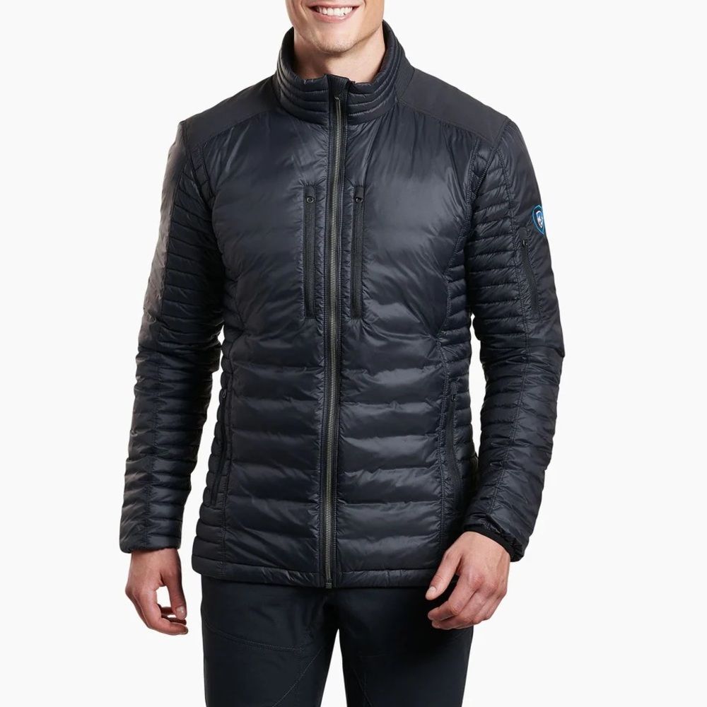 Kuhl Men's Spyfire Down Jacket Puffer Coat Full Zip Black Performance XXL